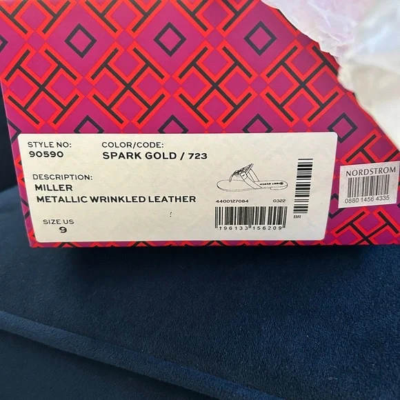 Tory Burch Gold Miller Sandals 9 - Picture 3 of 9